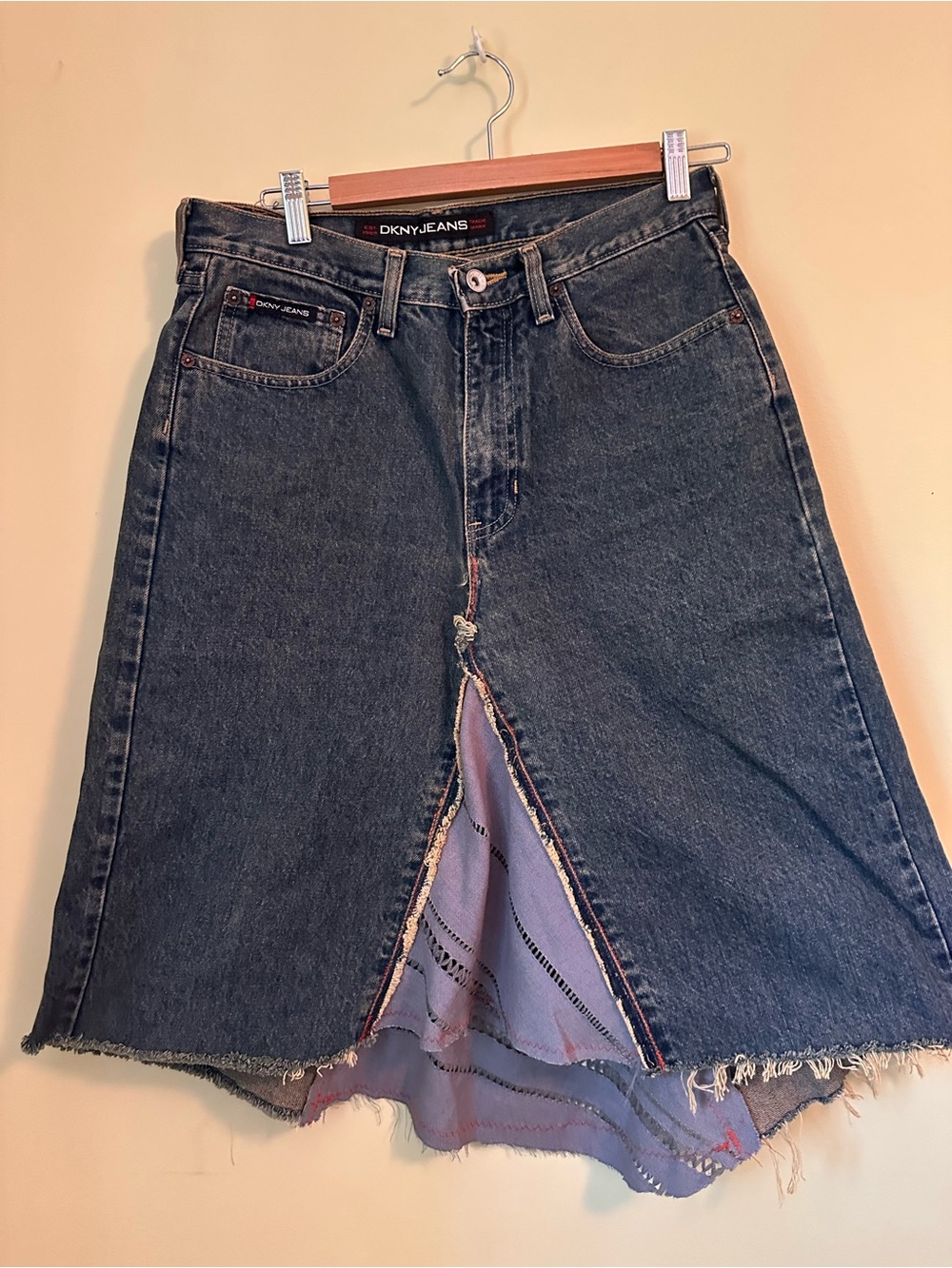 DKNY Denim insert skirt